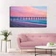 thumbnail image 2 of Hermosa Beach Canvas Art Beach Sunset Picture Wall Art Beach Landscape Framed Painting Wall Decor For Home Office Bedroom Reeady to Hang, 2 of 6