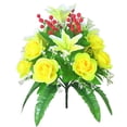 thumbnail image 5 of 2PCS new 18 head simulated rose artificial flower party, wedding decoration, home decoration, anniversary bouquet, couple gift, 5 of 16