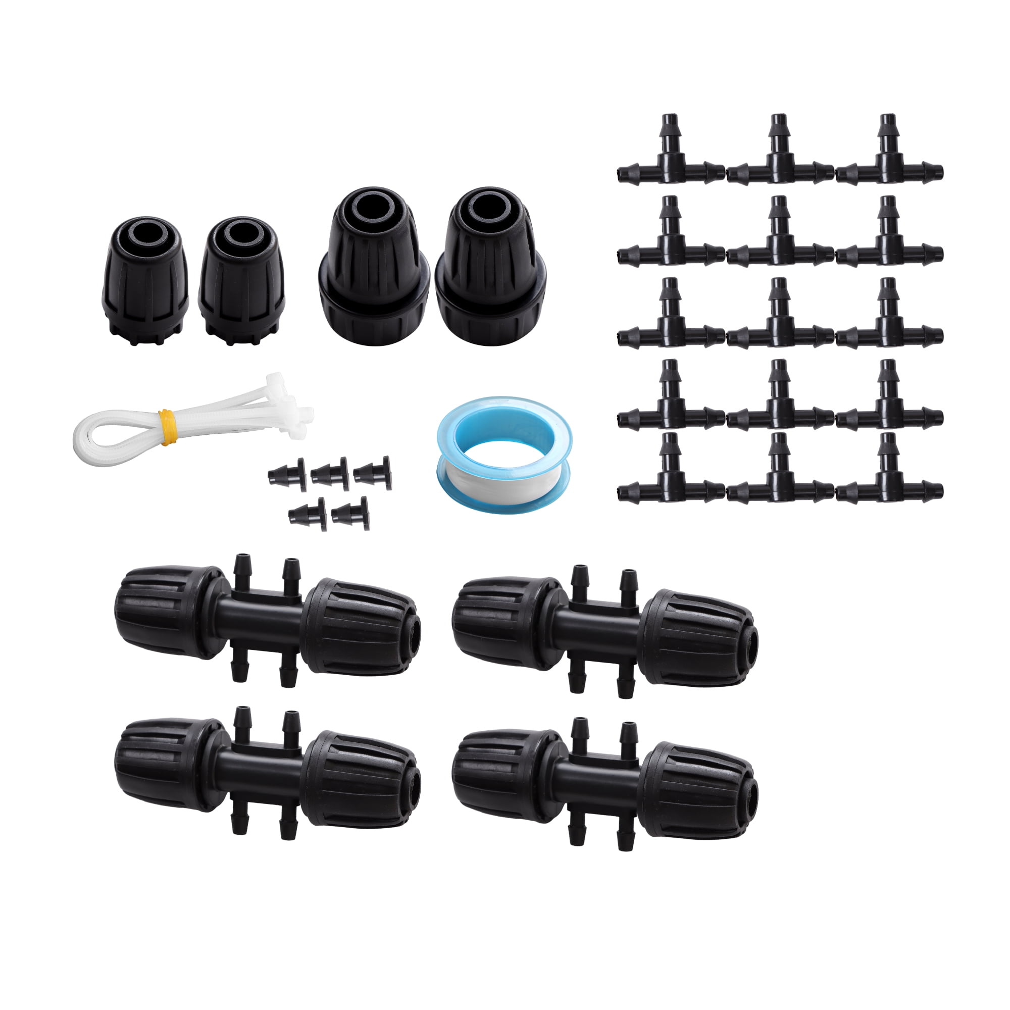 labwork 240FT Drip Irrigation System Kit with 1/2 inch 1/4 inch Irrigation Tubing Hose and Accessories