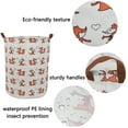 thumbnail image 2 of Cotton Linen Foldable Large Storage Baskets, 19.7" Waterproof Round Clothes Basket Laundry Hamper with Handles, Cute Cartoon Kids Nursery Laundry Basket, Baby Gift - Toy Storage (Color Fox), 2 of 7