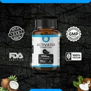TrueMed Activated Charcoal Organic Coconut Shell Derived Charcoal Capsule,1200mg, 60 Capsules, Support Detox & Digestive Health, Activated Charcoal Capsules for Health-Conscious Individuals