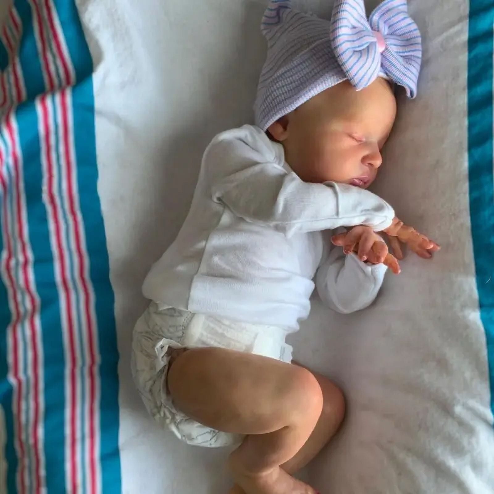 Risbecko 20 Inch 3D Skin With Visible Veins 50 CM Soft Body Asleep Reborn Baby Doll Toy For Girl Cloth Body Kid Art