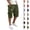 #01 Army Green, variant on Men's Cargo Shorts Casual Cotton Drawstring Elastic Waist Lightweight Hiking Bottoms Breathable Multi-Pocket Work Pants, #01 White, M