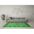 thumbnail image 3 of Ahgly Company Indoor Square Oriental Emerald Green Industrial Area Rugs, 7' Square, 3 of 4