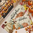 thumbnail image 4 of Tunhigl 2-Piece Fall Decor Rugs Set (48x16"/24x16") - Pumpkin & Maple Leaf Non-Slip Floor Mats for Halloween/Thanksgiving- Waterproof Easy-Clean Decor for Kitchen, Bathroom, Porch & Entryway, 4 of 6