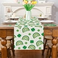 thumbnail image 5 of St. Patricks Day Table Runner Shamrock Rainbow Seasonal Kitchen Dining Table Indoor Outdoor Party Decorations 13x72 Inch, 5 of 5