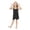 Black, variant on REDARER Girls' Satin Sleepwear Set, Lightweight Summer Cami Top & Shorts PJ for Home & Bedtime,7-8 Years