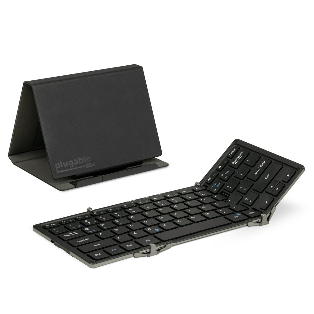 Plugable Foldable Bluetooth Keyboard Compatible with iPad, iPhones