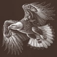 thumbnail image 3 of Flying Eagle Portrait T-shirt Soaring Patriotic Symbol of Freedom American Bird Wings Wildlife Nature Men's Tee, 3 of 7