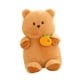 thumbnail image 5 of Figura de peluche de animal de juguete, oso de peluche coleccionable de dibujos animados para decoración del hogar. Naranja, 5 of 9