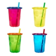 The First Years Take & Toss Spill-Proof Straw Cups With Snap on Lids, 18  Months, 4 Pk