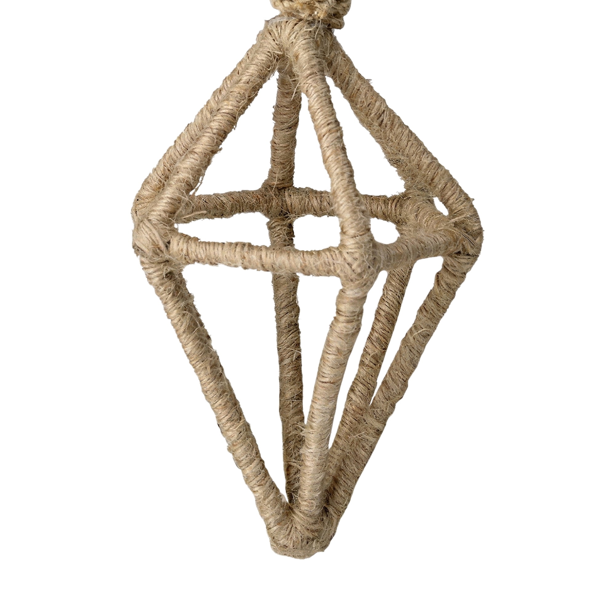 Allstate 6" Beige Jute Wrapped Open Kismet Christmas Ornament