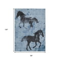 thumbnail image 3 of HomeRoots 618646 8 x 10 ft. Denim Blue & Charcoal Horse Washable Indoor & Outdoor Rectangle Area Rug, 3 of 5