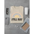 thumbnail image 3 of Still Rise Retro Grunge Rainbow T-Shirt Men -Image by Shutterstock, Male Small, 3 of 4