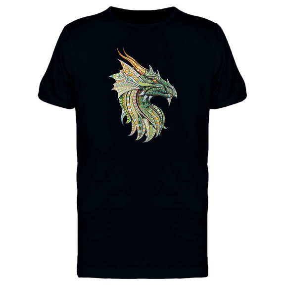 Art Patterned Head Of Dragon Tee Men's -Image by Shutterstock
