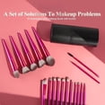 thumbnail image 6 of Makeup Brush Set 18 Pcs Premium Synthetic Foundation Powder Concealers Eye shadows Blush Makeup Brushes with black case, 6 of 7