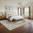 thumbnail image 4 of FairOnly Light Camel 9'x12'Vintage Distressed Floral Area Rugs Machine Washable Soft Rugs for Bedroom Oriental Non Slip Area Rugs for Bathroom Kitchen Living Room, 4 of 7