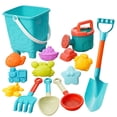 thumbnail image 2 of 14 Piece Beach Toys,Castle Barrel Bucket,Sea Animal and Traffic Sand Molds,Beach Shovel Tool Kit, Fun Outdoor Games Beach Accessories for Boys Girls, 2 of 6