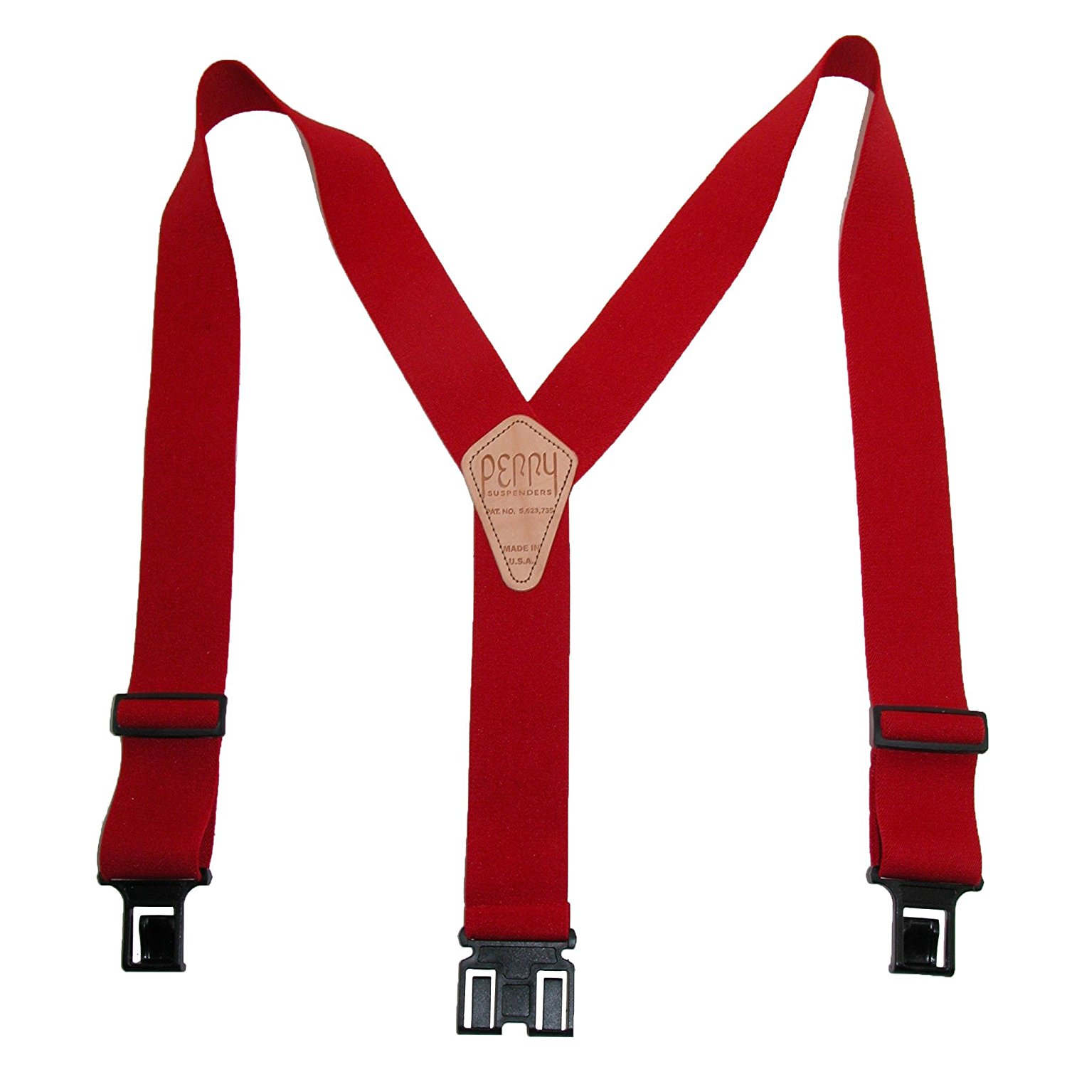 Suspender Men's 2" Elastic Original Adjustable Suspenders (Red, Big and