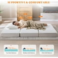 thumbnail image 6 of Papajet 6" Tri-Fold Memory Foam Mattress Full, Folding Guest Bed with Washable Cover, Portable Floor Mattress for Travel, Dorm, White, 6 of 9