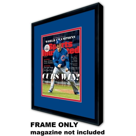 1980 Sports Illustrated Magazine - Sports Illustrated Magazine Frame - with Chicago Cubs Colors Double Mat