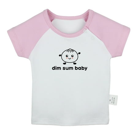 

Dim Sum Baby Adorable Dimsum Bao Dumpling Funny T shirt For Baby Newborn Babies T-shirts Infant Tops 0-24M Kids Graphic Tees Clothing (Short Pink Raglan T-shirt 0-6 Months)