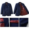 thumbnail image 4 of Boys Suits Set Slim Fit Kids Toddler Tux Suit for Teen Boy Wedding Outfit Communion Dress Clothes with Jacket Vest Pants Tie, 4 of 12