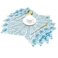 thumbnail image 2 of XMXY Woven Placemats Set of 4 PCS, Blue Snowflake Texture Table Mats Washable Heat Resistant Placemats, 2 of 6
