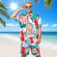 thumbnail image 3 of Alaiyaky Hawaiian Shirts for Men, Mens T Shirt and Short Bucket Hat Sunglasses Set Short Sleeve Tropical Summer Beach Vacation Fancy Costume Adult Outfit, 3 of 7