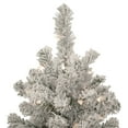 thumbnail image 4 of Northlight 2' Pre-Lit Flocked Madison Pine Artificial Christmas Tree, Clear Lights, 4 of 6