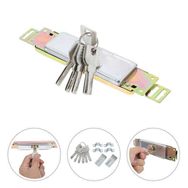 HINTRMENT Vertical Rolling Shutter Door Lock with Metal Construction and Copper Cylinder for Enhanced Security