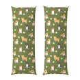 thumbnail image 1 of Balery Shiba Inu Dog And Flower Funda Protectora para Almohada Corporal de Algodón Hipoalergénico con Cierre(55 x 21 pulgadas), Almohadas No Incluidas, 1 of 7