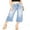 Denim, variant on Machine Jeans Women's Juniors High Waist Crop Denim Culottes Jeans (9, Denim)