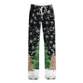 thumbnail image 4 of Lopecy-Sta Women's Pajamas Pants Christmas Print Comfy Lounge Pants Comfy Pajama Bottom Drawstring Elastic Waist Sleepwear Long Pajamas Pants for Women, 4 of 5