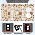 thumbnail image 3 of Yayeee Blank Wall Plate Cover 1-Gang 4.5"x2.7" Home Unused Decorative Outlet, Fall Beige Pumpkin, 3 of 7
