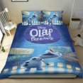 thumbnail image 1 of Olaf Presenta Conjunto de sábanas temático, trío de piezas, cómodo y amigable con la piel, diseño único, regalo de decoración para el hogar para familiares, amigos y fans,173cm *218cm, 1 of 6