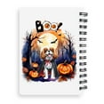 thumbnail image 2 of Happy Halloween Vampire Cavalier King Charles Spaniel BOO with Pumpkins Fun and Spooky Spiral Bound Journal Dog Lover Gifts 5x7in Spiral Notebook - 00018, 2 of 5