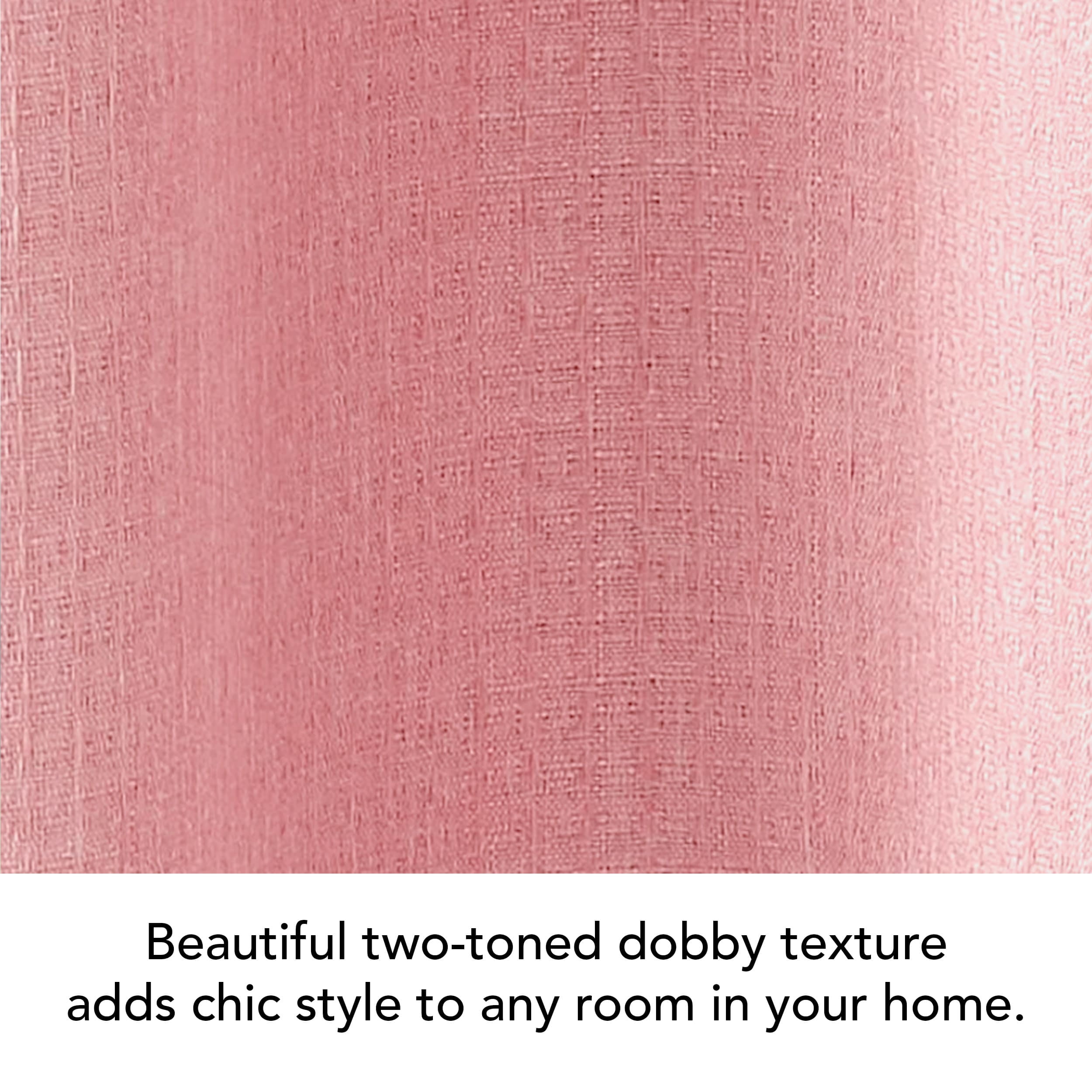 Chyna Blackout Window Curtain Panels with Tiebacks, Grommet, Coral, 50" x 84"
