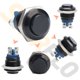thumbnail image 2 of STARELO 5 uds 16mm interruptor de botón momentáneo carcasa negra IP65 interruptor de botón impermeable aleación de aluminio 1 normalmente abierto sin LED., 2 of 5