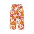 thumbnail image 3 of cocolona Womens Summer Casual Printed Beach Shorts Elastic Waist Straight Splited Leg Knee Length Shorts with Pockets, 3 of 4