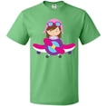 thumbnail image 3 of Inktastic Pilot Girl, Girl With Brown Hair, Girl In Airplane T-Shirt, 3 of 5