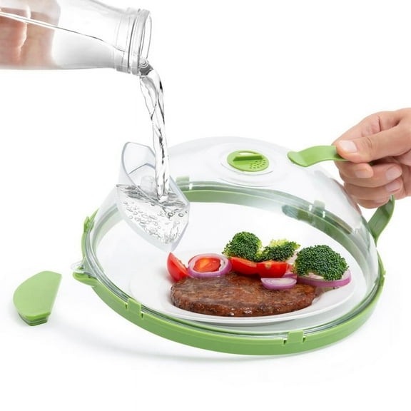 2PCS Microwave Cover for Food,10Inch Upgraded Transparent Microwave Splatter Cover with Heat- Handle