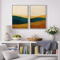thumbnail image 2 of Framed Canvas Print Abstract Landscape Wall Art Set of 2 Neutral Decorative for Living Room Bedroom - 16"x24"x2 WHITE, 2 of 8