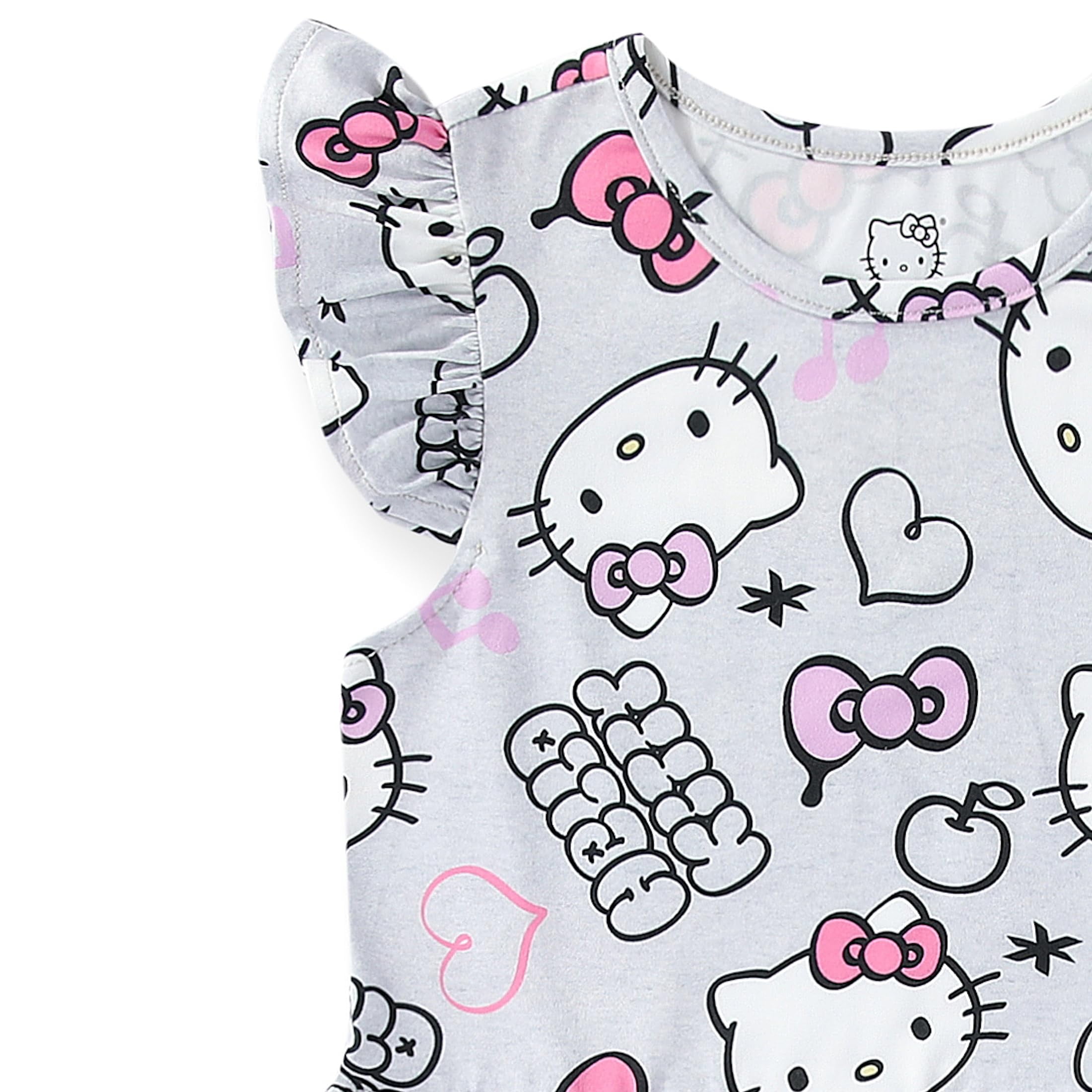 Sanrio Hello Kitty Two Girls Dresses for (Girls), 2 Pack, Sizes 2T-8