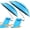 Light Blue-2 pack, variant on 2 Pack 48.6 Inch Double Canopy Clamp Umbrella with UPF50+ Shade, 360 Degree Adjustable, Portable for Beach Chair Patio Golf Cart Camping