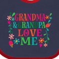 thumbnail image 4 of Inktastic Grandma Grandpa Love Me Girls Girls Baby Bib, 4 of 4