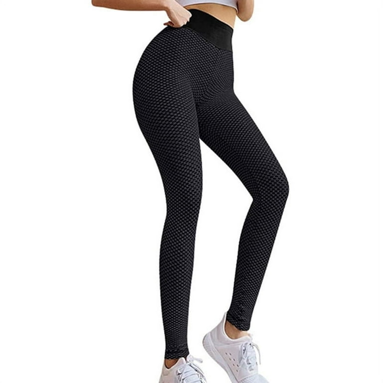 Baozhu Women Booty Bubble Butt Lifting Leggings, High Waist Yoga Pants for  Workout Running Fitness 