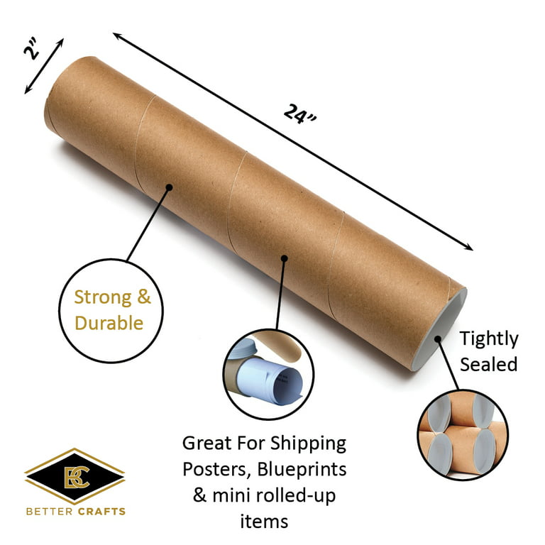 Buy 24 Inch Art Mailing Cardboard Poster Tubes with caps, 50 mm inner  diameter (Pack of 12) Online at Best Prices in India - JioMart.