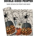 thumbnail image 4 of Halloween Placemats Set of 4 12x18 Inch Black Orange Pumpkin Spiderweb Spider Print Table Mats Farmhouse Decorative Linen Washable Place Mats for Holiday Party Kitchen Dining Table Decor, 4 of 8
