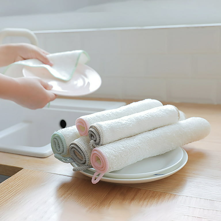 feiboyy classic kitchen towels natural cotton kitchen dish towels reusable  cleaning cloths dish towels for kitchen super absorbent machine washable
